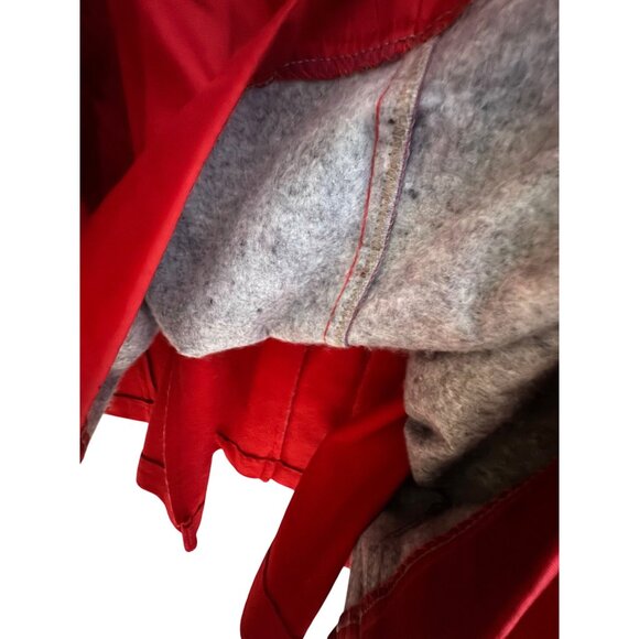 Rothschild Girl's Red Wool Blend Coat With Faux Fur Trim Size 10 - Picture 6 of 9